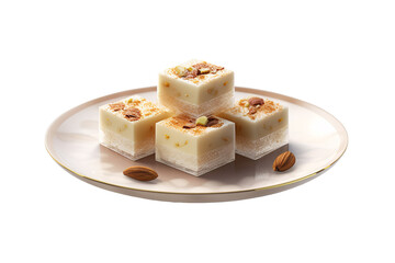 Barfi on a plate