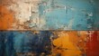 An abstract masterpiece of rust, paint, and colorful stains, the wall evokes a wild and fluid sense of emotion and creativity