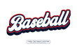 Baseball editable text effect graphic style
