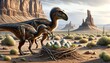Two Oviraptors guarding their nest