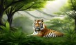 tiger in the forest, Generative AI