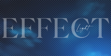 Canvas Print - Soft blue effect with fog texture and light. Transparent vector night effect.