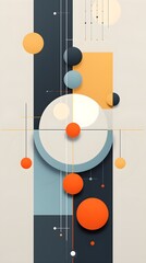 Wall Mural - Image that explores symmetric geometric shapes in a harmonious arrangement, background image, generative AI