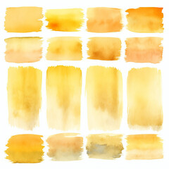 Wall Mural - paint art abstract design watercolor illustration ink brush textured paper yellow stained pattern vector