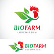 bio farm logo design template