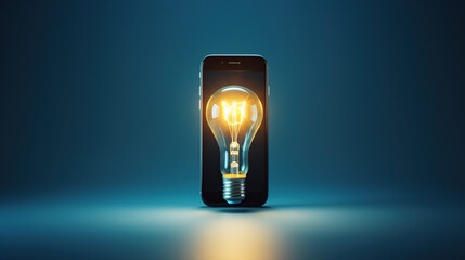 mobile phone with light bulb