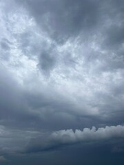dark cloudy sky, rainy clouds in the sky