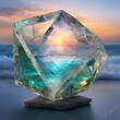 diamond in front of the sea
