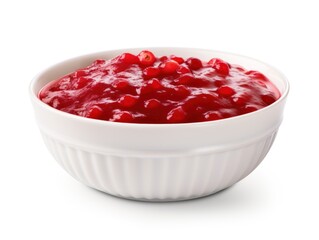 Cranberry sauce isolated on white background