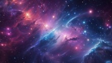 A Stunning Wallpaper Of A Magical Nebula In Outer Space.
