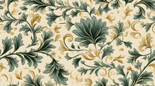 Vintage Victorian Floral Pattern Seamless