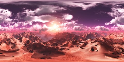 Wall Mural - mars, hdri, environment map , round panorama, spherical panorama, equidistant projection, 360 high r