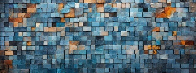 Wall Mural - Colorful background made of mosaic tiles, wall surface, pattern texture. Generative AI