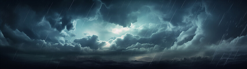Wall Mural - beautiful and mysterious looking dark, stormy clouds, background banner