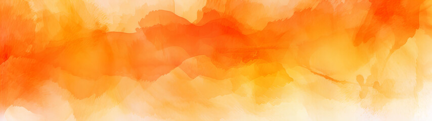 Wall Mural - A abstract dark orange and white watercolor background, design banner