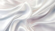© Reisekuchen - A close up of a white abstract satin fabric background, luxury fabric design