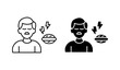 Hungry icon set. vector illustration