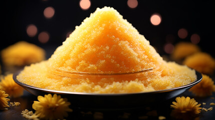 Poster - orange jelly on a plate