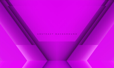 Wall Mural - Abstract modern geometric purple background with 3D shapes. Vector illustration