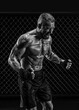 © andy_gin - The dramatic black white image of the MMA fighter. Photography in a real octagon. Brutal fighter