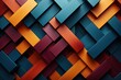 Abstract Geometric - Bold geometric patterns with vibrant colors - AI Generated