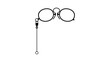 pince-nez, black isolated silhouette