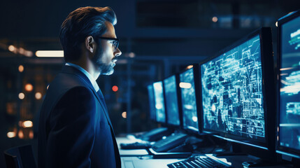 Aufkleber - Oriented IT specialist managing a database, Ensuring data integrity and accuracy.
