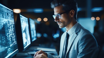 Aufkleber - Oriented IT specialist managing a database, Ensuring data integrity and accuracy.