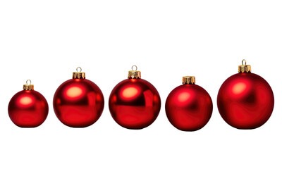 Wall Mural - red christmas ball on transparent background