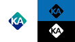 KA logo, KA letter logo, letter logo, logo design, unique logo, 