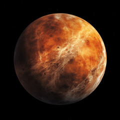 Wall Mural - planet isolated background,created with generative ai tecnology.