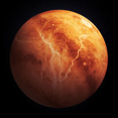 Wall Mural - planet isolated background,created with generative ai tecnology.