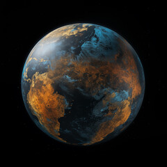 Wall Mural - earth isolated background,created with generative ai tecnology.