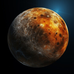 Wall Mural - planet isolated background,created with generative ai tecnology.