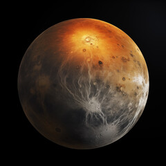 Wall Mural - planet isolated background,created with generative ai tecnology.