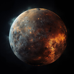 Wall Mural - planet isolated background,created with generative ai tecnology.