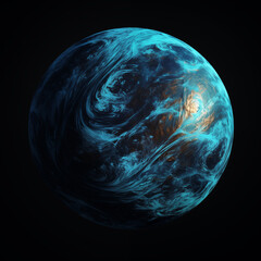 Wall Mural - planet isolated background,created with generative ai tecnology.