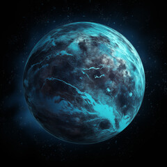 Wall Mural - planet isolated background,created with generative ai tecnology.