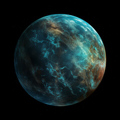 Wall Mural - planet isolated background,created with generative ai tecnology.