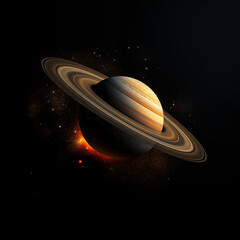 Wall Mural - planet isolated background,created with generative ai tecnology.