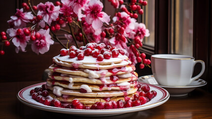 Wall Mural - coffee and cake