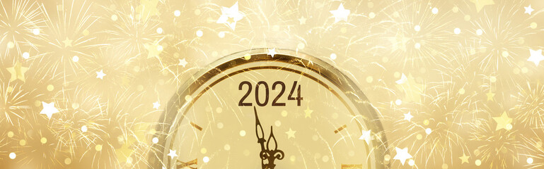 Sticker - New Year 2024 Panoramic celebration background