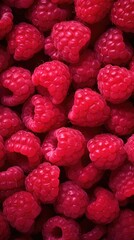 Wall Mural - Background with a raspberry texture. Generative Ai.