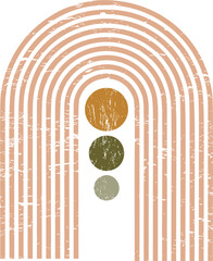 Wall Mural - geometric lines zen pattern. abstract textured arch and shapes. balance figures with linear outline 