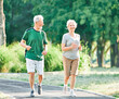 © Lumos sp - woman senior man outdoor running couple lifestyle sport smiling together jogging healthy nature fit happy active retirement exercise fitness run