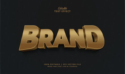 Wall Mural - Brand Editable Text Effect Style 3d Luxury Gold