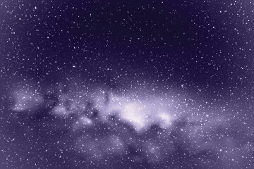 Sticker - Monochrome cold blue space background. Night starry sky and Milky Way