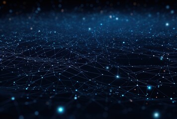 abstract blue dots on dark background