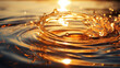 Liquid gold ripples, a dance of alchemy. Nature's secret, a golden tapestry.