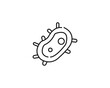 Bacteria icon vector symbol design illustration
